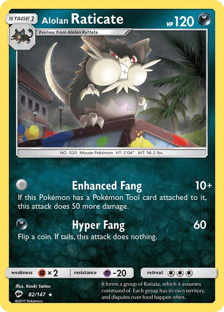 Image for Alolan Raticate (82/147) (SM03) - Pokemon