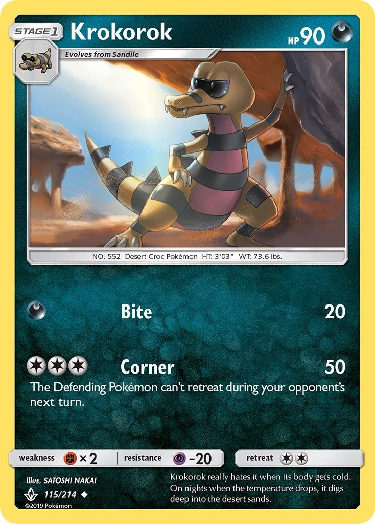 Image for Krokorok (115/214) (SM10) - Pokemon