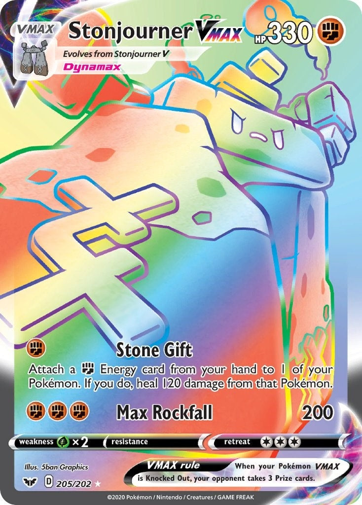 Image for Stonjourner VMAX (Secret) (205/202) (SWSH01) - Pokemon