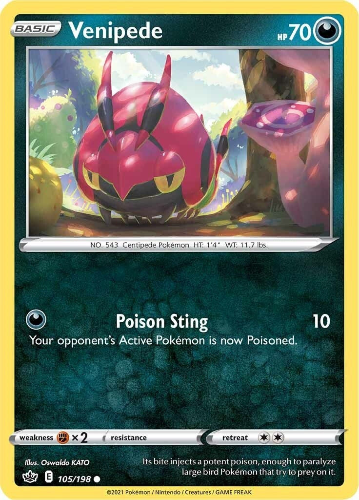 Image for Venipede (105/198) (SWSH06) - Pokemon
