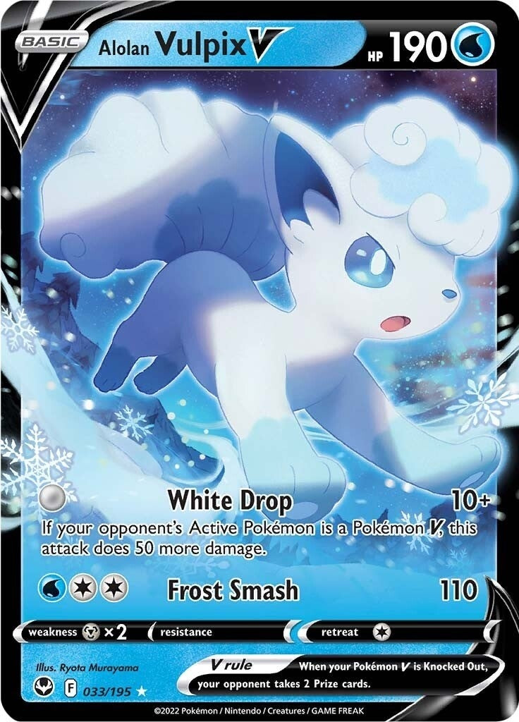 Image for Alolan Vulpix V (033/195) (SWSH12) - Pokemon