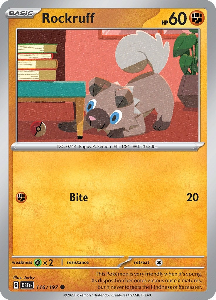 Image for Rockruff (116/197) (OBF) - Pokemon