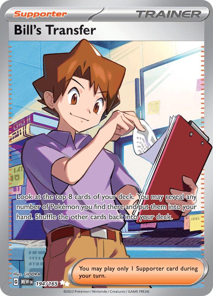 Bill's Transfer - 194/165 - SV: Scarlet & Violet 151 (MEW)