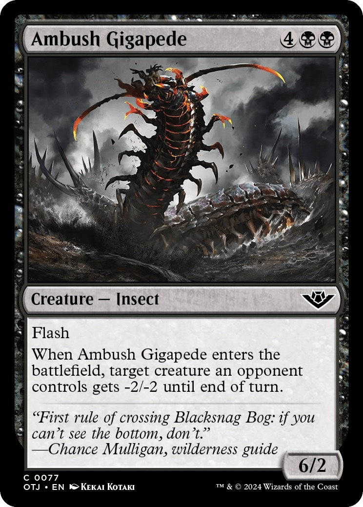 Image for Ambush Gigapede (77) (OTJ) - Magic: The Gathering