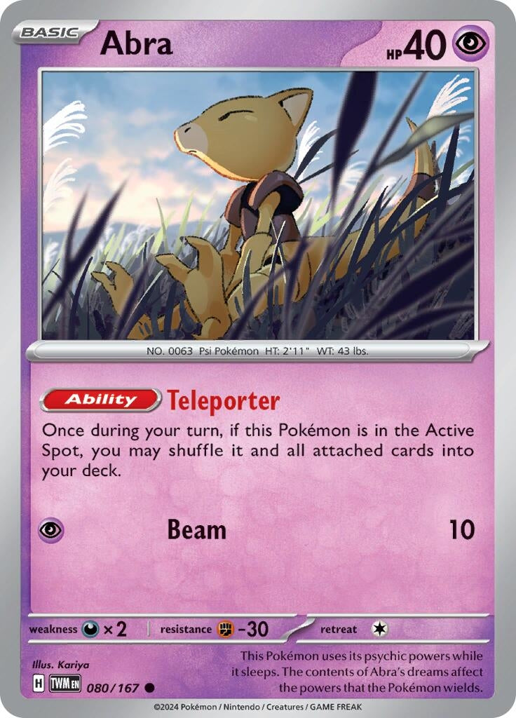 Image for Abra (080/167) (TWM) - Pokemon
