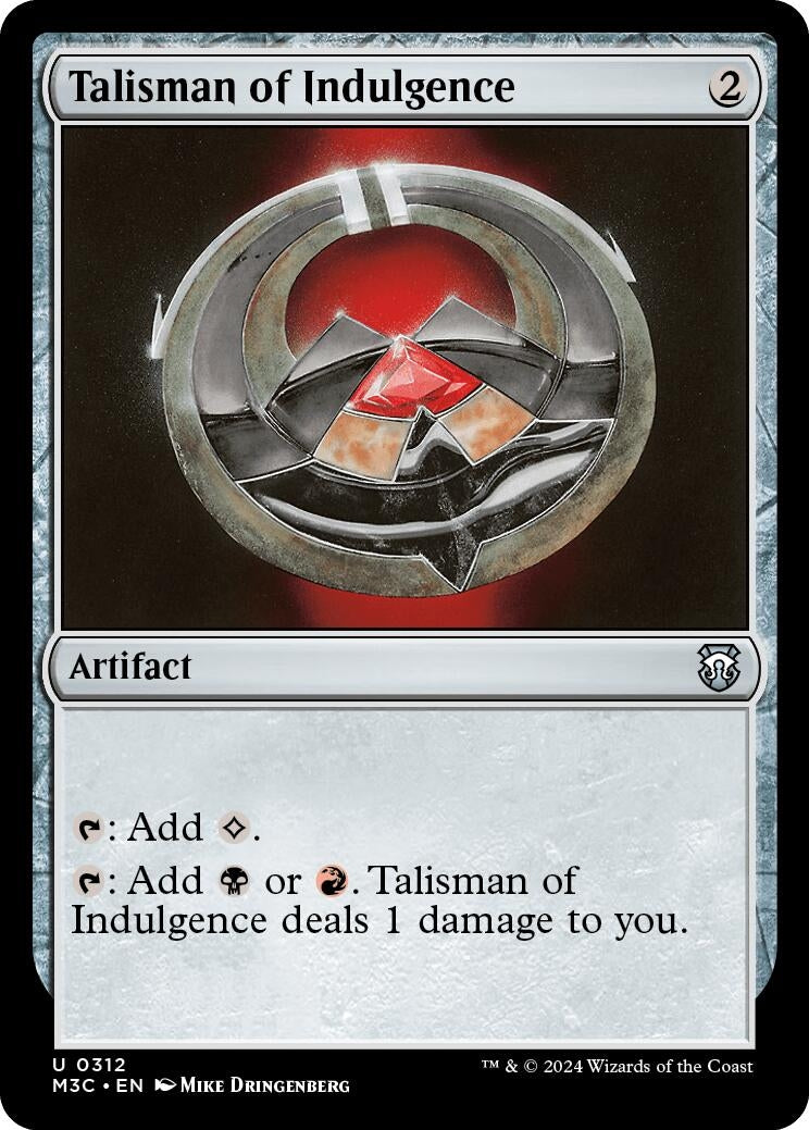 Image for Talisman of Indulgence (312) (M3C) - Magic: The Gathering