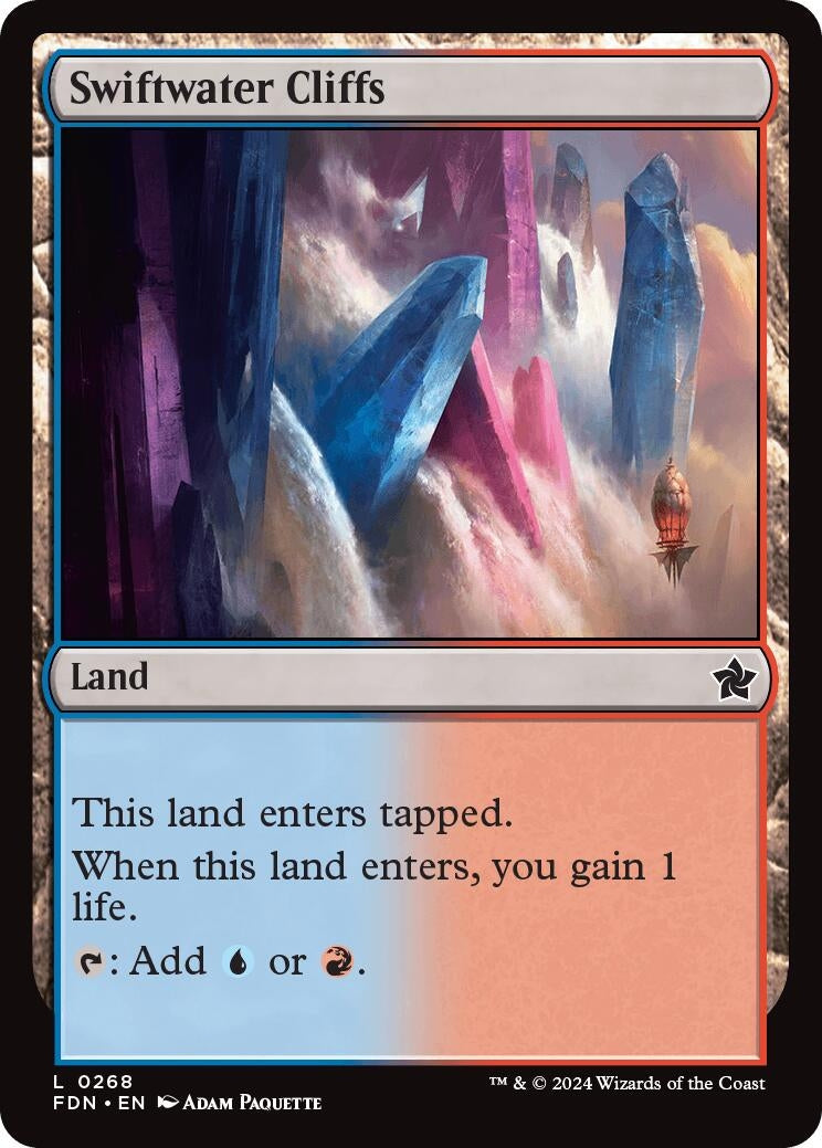 Image for Swiftwater Cliffs (268) (FDN) - Magic: The Gathering