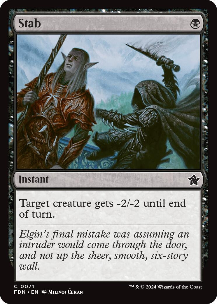Image for Stab (71) (FDN) - Magic: The Gathering