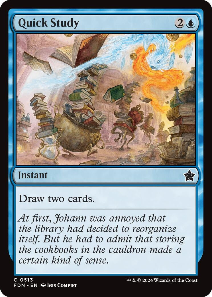 Image for Quick Study (513) (FDN) - Magic: The Gathering