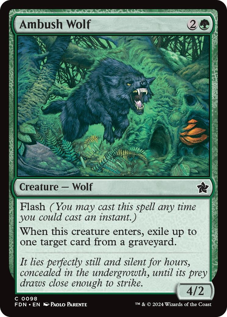 Image for Ambush Wolf (98) (FDN) - Magic: The Gathering