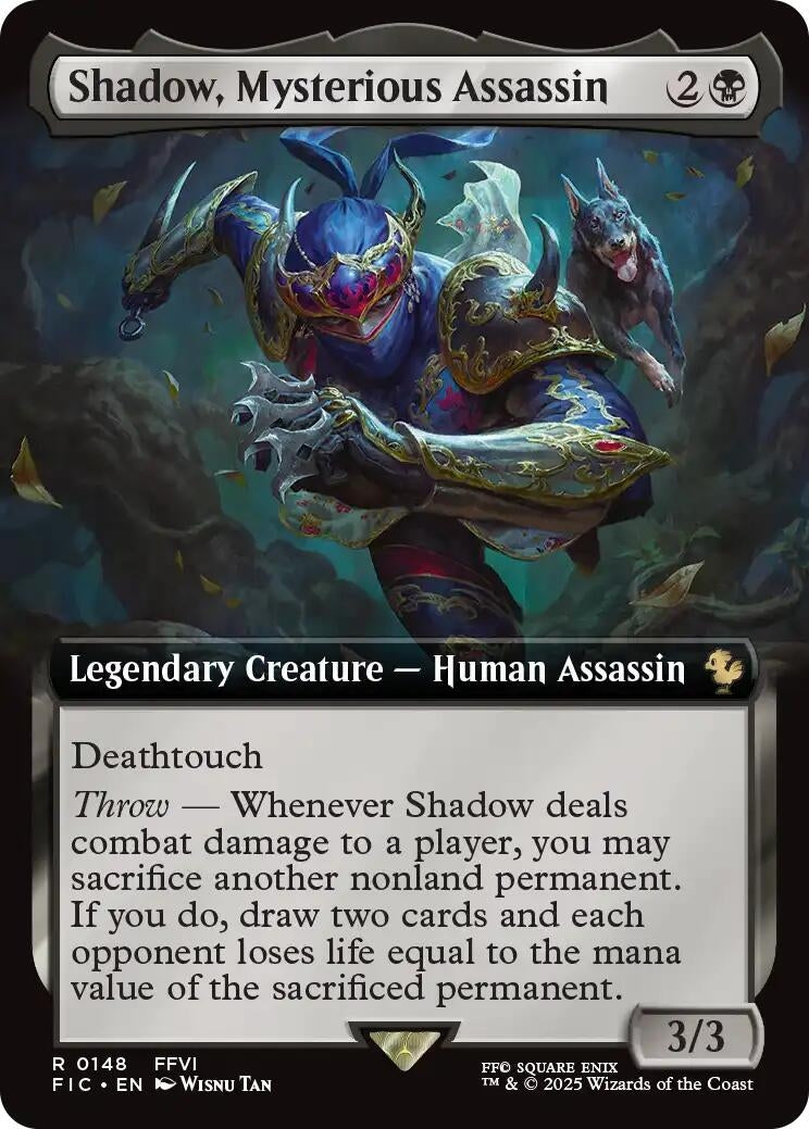 Image for Shadow, Mysterious Assassin (Extended Art) (148) (FIC) - Magic: The Gathering