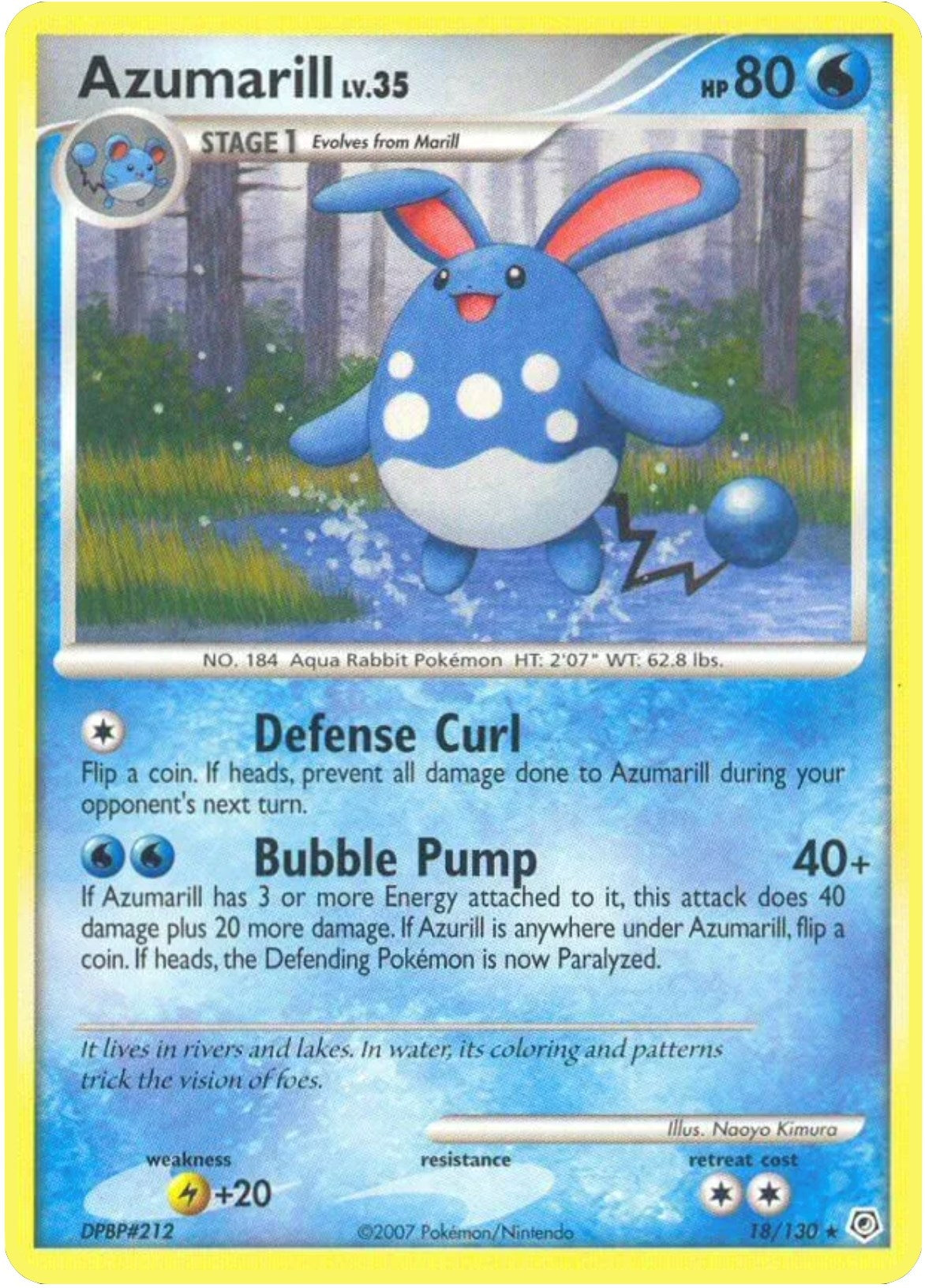 Image for Azumarill (18/130) (DP) - Pokemon