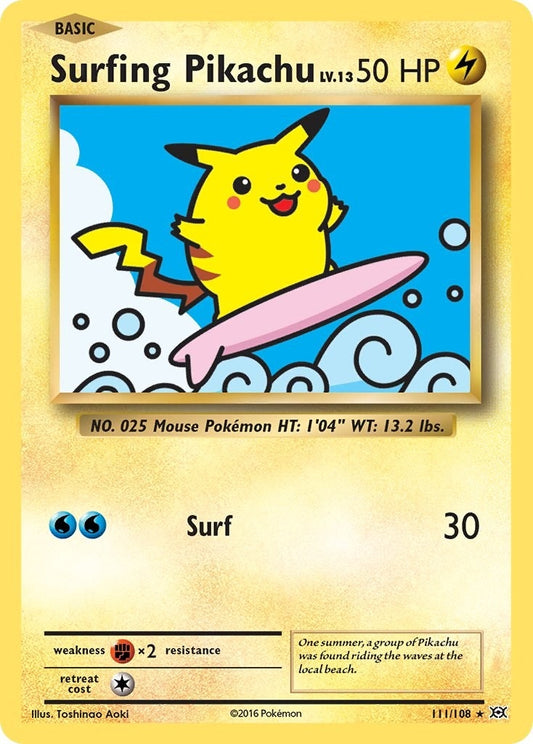 Image for Surfing Pikachu (111/108) (EVO) - Pokemon