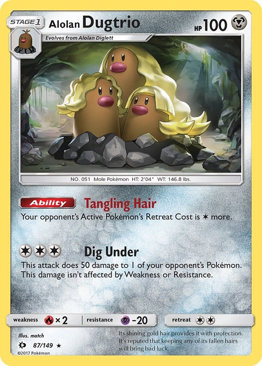 Image for Alolan Dugtrio (87/149) (SM01) - Pokemon