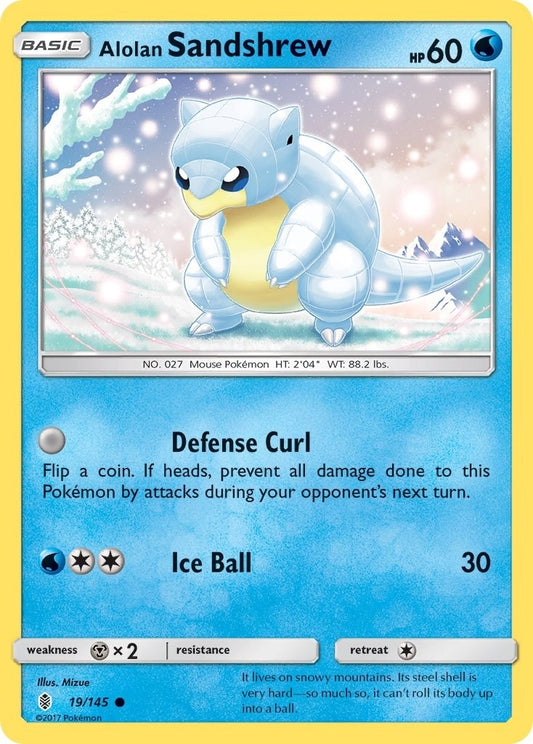 Image for Alolan Sandshrew (19/145) (SM02) - Pokemon