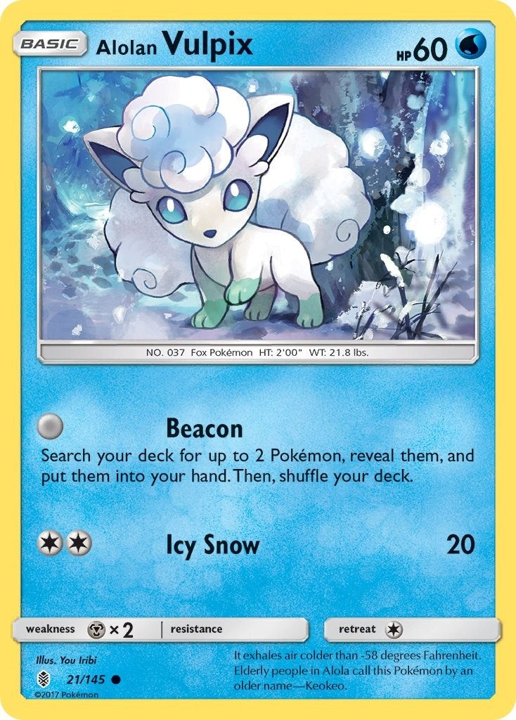 Image for Alolan Vulpix (21/145) (SM02) - Pokemon
