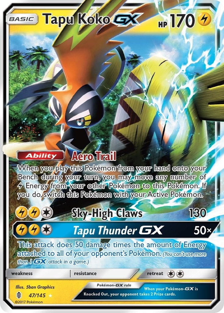 Image for Tapu Koko GX (47/145) (SM02) - Pokemon