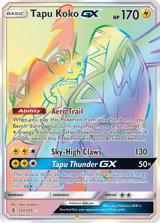 Image for Tapu Koko GX (Secret) (153/145) (SM02) - Pokemon
