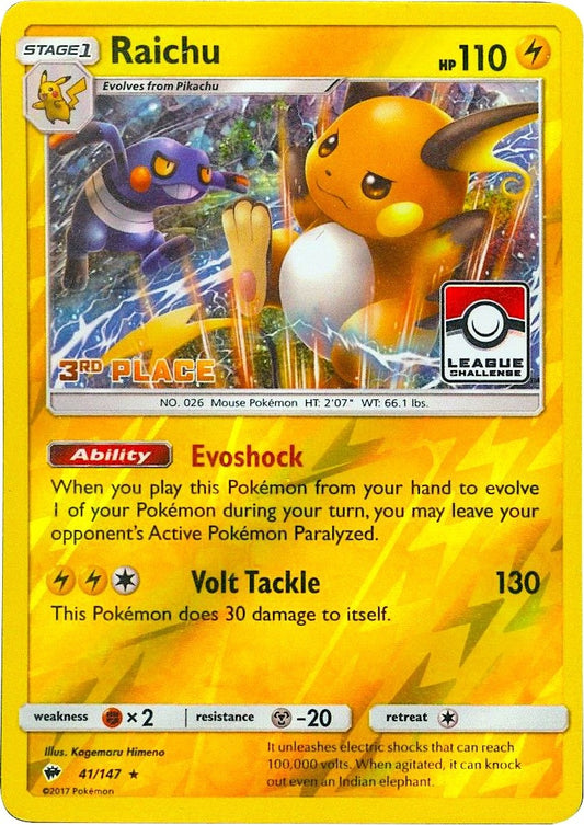 Image for Raichu - 41/147 (League Challenge) [3rd Place] (041/147) (PR) - Pokemon