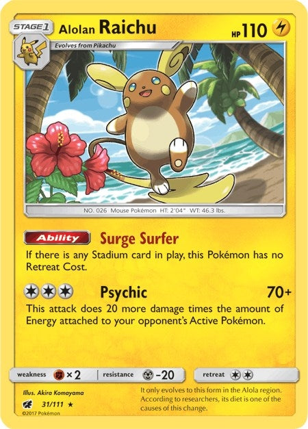 Image for Alolan Raichu (31/111) (SM04) - Pokemon