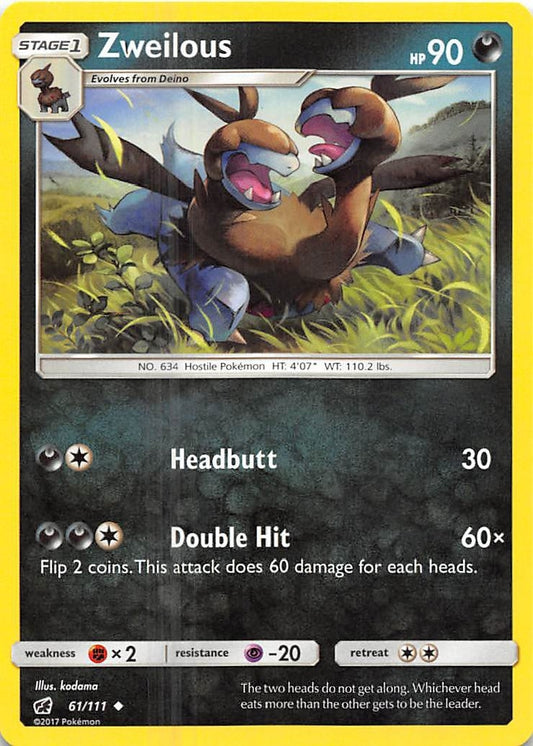 Image for Zweilous (61/111) (SM04) - Pokemon