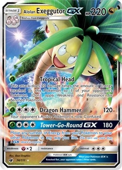 Image for Alolan Exeggutor GX (74/111) (SM04) - Pokemon