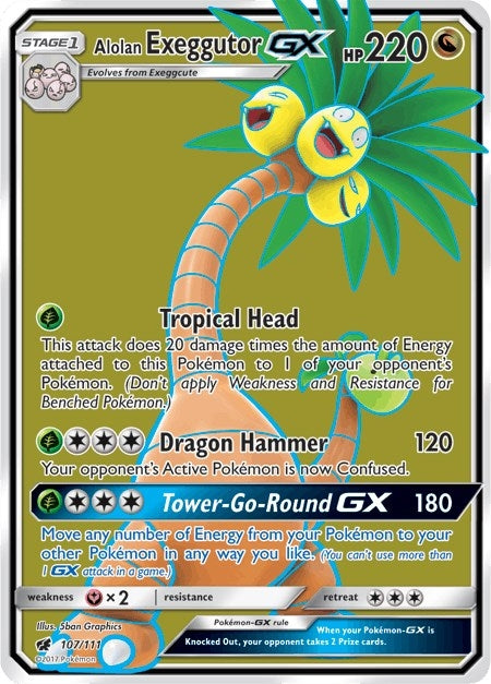 Image for Alolan Exeggutor GX (Full Art) (107/111) (SM04) - Pokemon