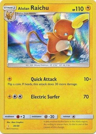 Image for Alolan Raichu (#30 Holofoil) (30/30) (SMK1) - Pokemon