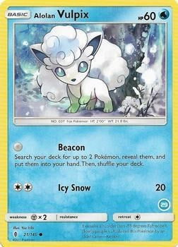 Image for Alolan Vulpix (29) (21/145) (SMK2) - Pokemon