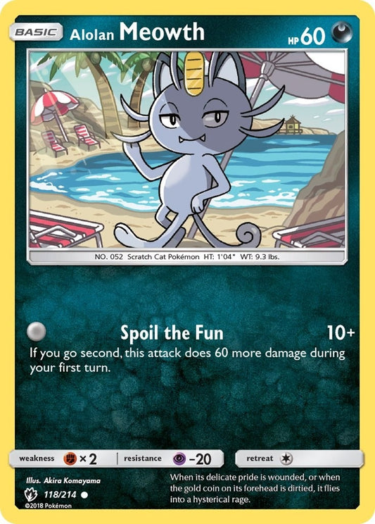 Image for Alolan Meowth (118/214) (SM8) - Pokemon