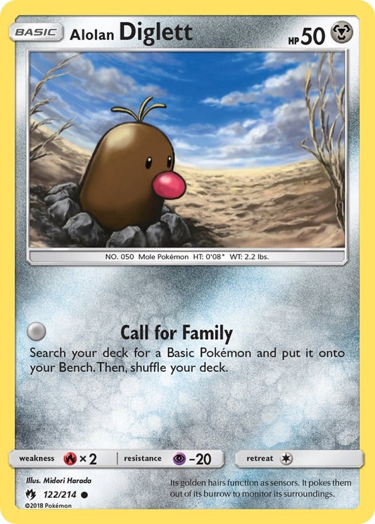 Image for Alolan Diglett (122/214) (SM8) - Pokemon