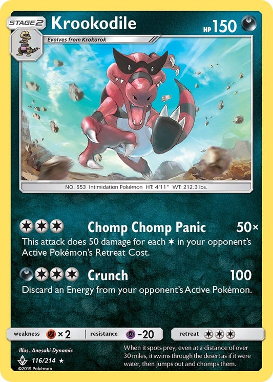 Image for Krookodile (116/214) (SM10) - Pokemon
