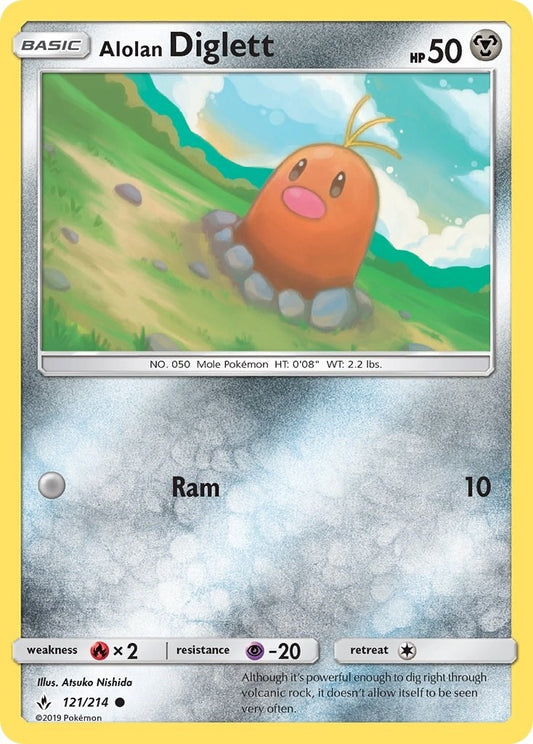 Image for Alolan Diglett (121/214) (SM10) - Pokemon