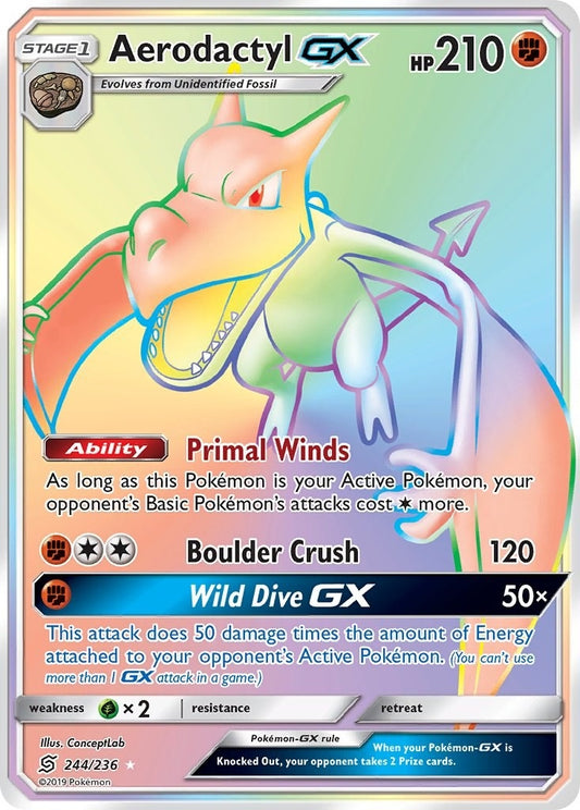Image for Aerodactyl GX (Secret) (244/236) (SM11) - Pokemon