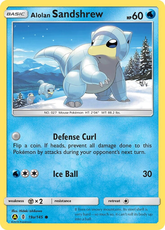 Image for Alolan Sandshrew - 19a/145 (019a/145) (PR) - Pokemon
