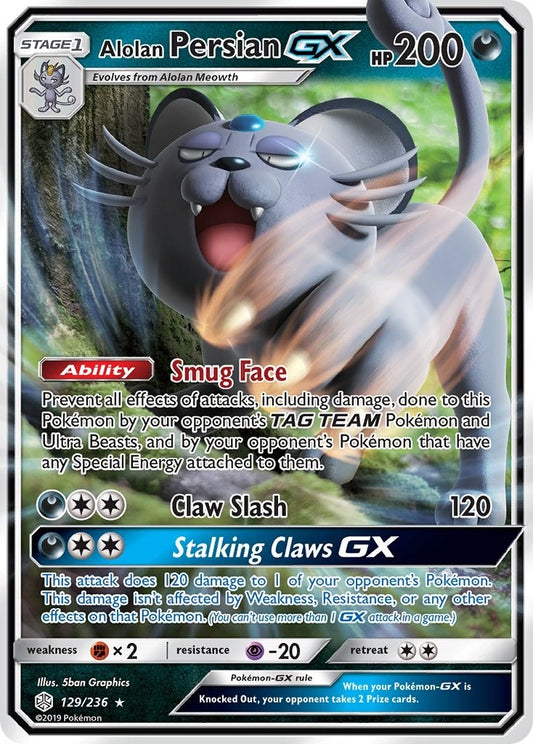 Image for Alolan Persian GX (129/236) (SM12) - Pokemon
