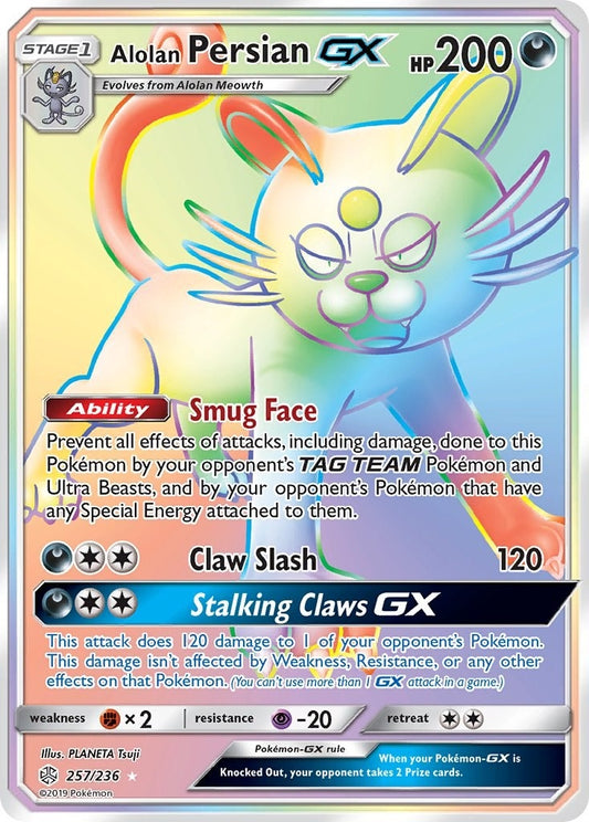 Image for Alolan Persian GX (Secret) (257/236) (SM12) - Pokemon