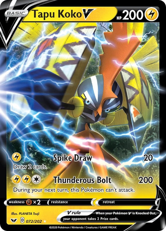 Image for Tapu Koko V (072/202) (SWSH01) - Pokemon