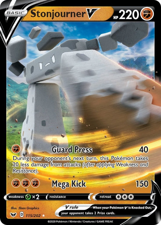 Image for Stonjourner V (115/202) (SWSH01) - Pokemon