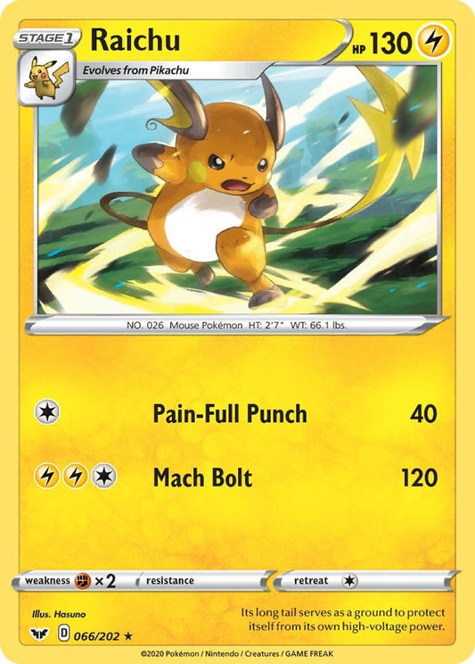 Image for Raichu (066/202) (SWSH01) - Pokemon