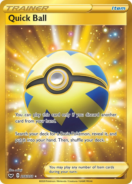 Image for Quick Ball (Secret) (216/202) (SWSH01) - Pokemon