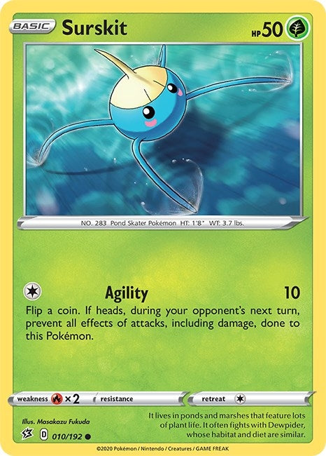 Image for Surskit (010/192) (SWSH02) - Pokemon