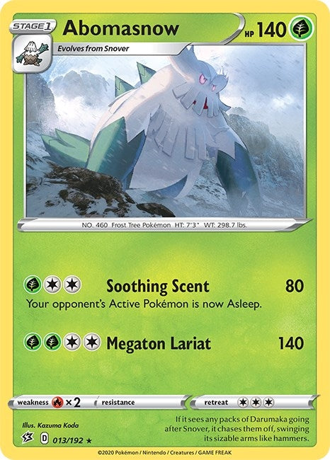 Image for Abomasnow (013/192) (SWSH02) - Pokemon