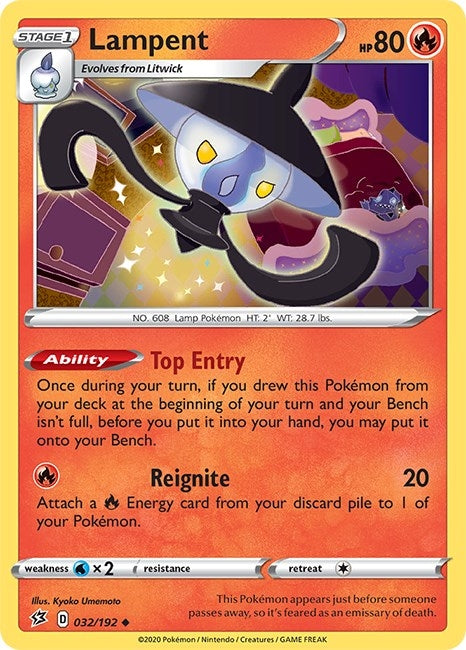 Image for Lampent (032/192) (SWSH02) - Pokemon
