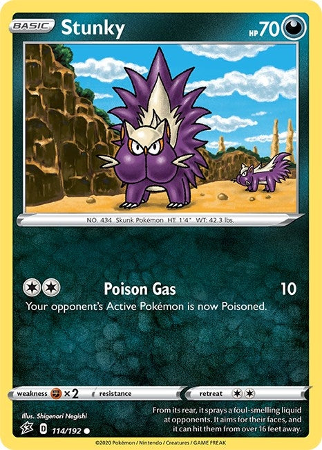 Image for Stunky (114/192) (SWSH02) - Pokemon