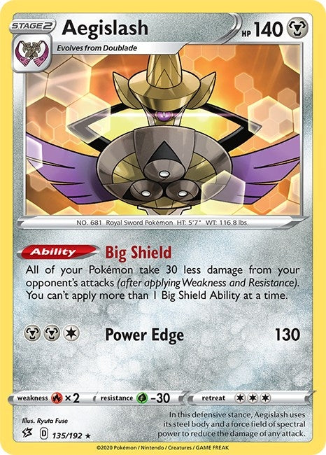 Image for Aegislash (135/192) (SWSH02) - Pokemon
