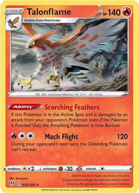 Image for Talonflame (032/189) (SWSH03) - Pokemon