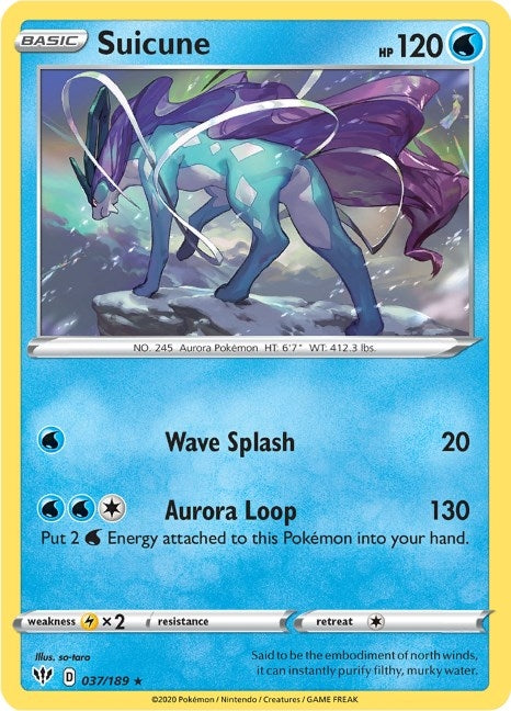 Image for Suicune (037/189) (SWSH03) - Pokemon