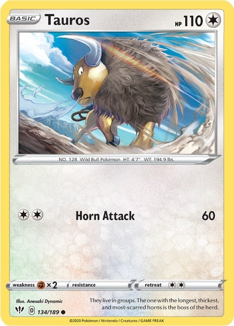 Image for Tauros (134/189) (SWSH03) - Pokemon