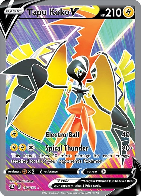 Image for Tapu Koko V (Full Art) (147/163) (SWSH05) - Pokemon